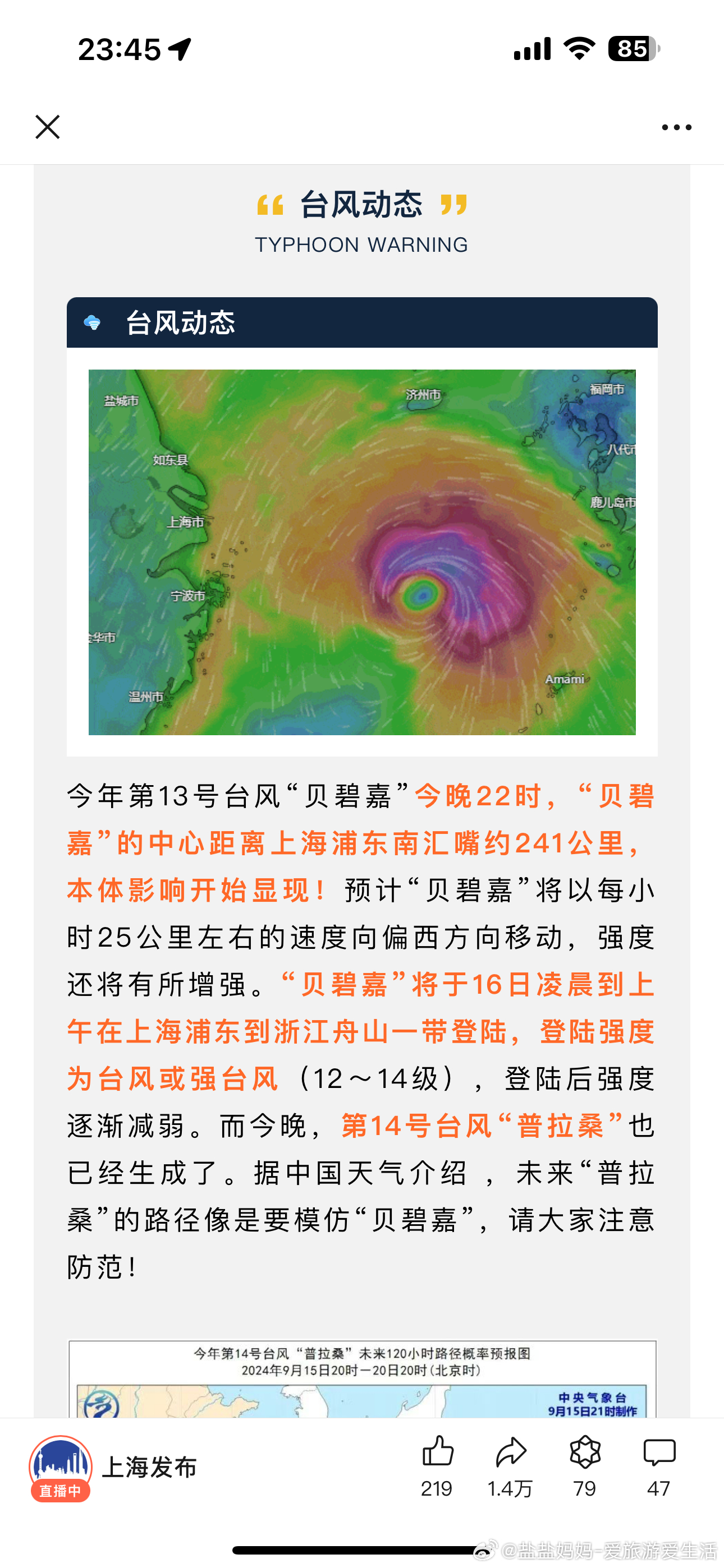 上海台风最新消息更新